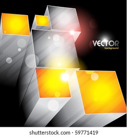 3d cubes emerging. Eps10 vector file