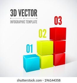 3d cubes infographics modern designlayout.