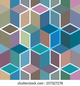 3d cubes seamless pattern geometry background 