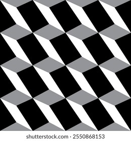  3D cubes seamless vector pattern design
