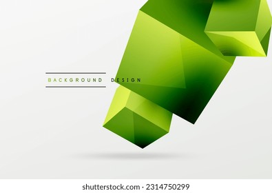 3d cubes vector abstract background. Composition of 3d square shaped basic geometric elements. Trendy techno business template for wallpaper, banner, background or landing