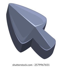 3d cursor arrow pointing up and to the right representing clicking on the internet