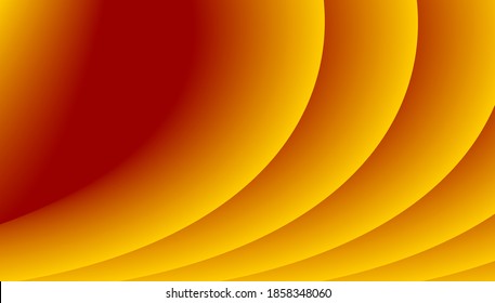 3d curved background vector design of dark yellow gradient color for wallpapers and banners