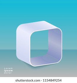 3d curved box design background