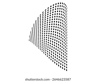 3D Curved Dot Illusion, Vector EPS File.