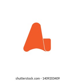 3d curves arrow simple logo vector