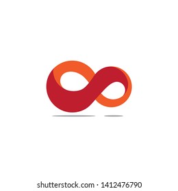 3d curves infinity design logo vector