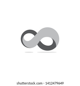 3d curves infinity design logo vector