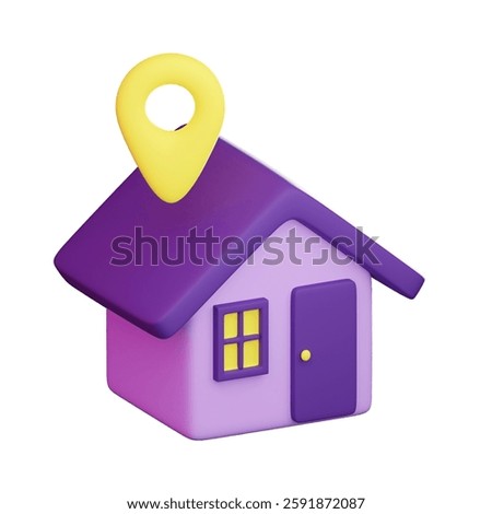 A 3D customer home icon for eCommerce websites, designed to guide users back to the homepage. Perfect for online stores looking to enhance navigation with an interactive and modern 3D visual element.