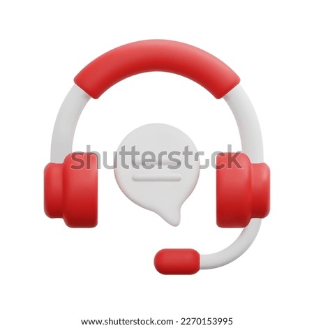 3d customer service icon vector. Isolated on white background. 3d online marketing and social media concept. Cartoon minimal style. 3d call center icon vector render illustration.