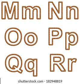 3d cute bold bio eco oak forest grain bark logo emblem element. Typeface set kid school design retro cartoon maple draw artist style. Closeup view ancient grungy pine line stylish light white backdrop