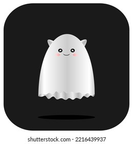 3D, cute ghost illustration suitable for symbols, Halloween day and more