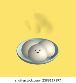 3D Cute hoppang dumpling character