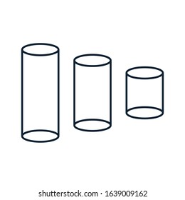 3d cylinder icon. Element of geometric figure for mobile concept and web apps.