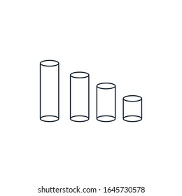 3d cylinder icon. Element of geometric figure for mobile concept and web apps.