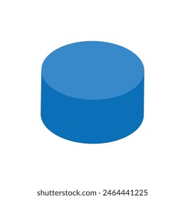 Cilindro 3D sobre fondo blanco. Gráficos Vector