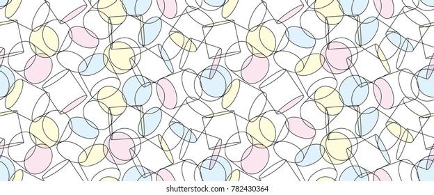 3D cylinder pattern. Seamless pattern. Vector.
