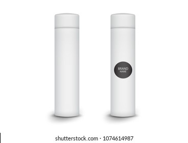 3d cylindrical box package, product design,Vector illustration. 3d bottle mockup, packaging design vector