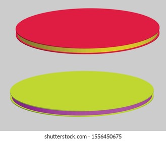 3D cylindrical vector objects in multi color.