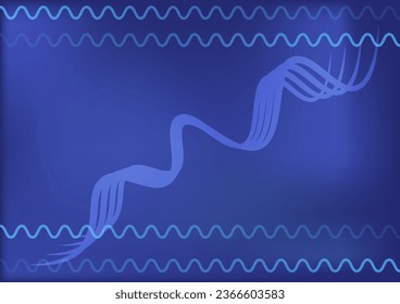 Fondo azul oscuro en 3D.Resumen de líneas lujosas brillantes curvadas superpuestas en fondo azul oscuro