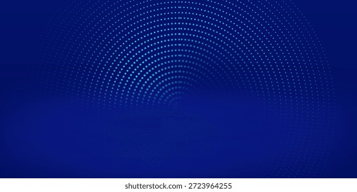 3D dunkelblau zylindrischen Podium Hintergrund mit Lichtpunkt in Halbkreisform. Minimalistisches Modell. Abstrakte Produktpräsentation, Bühne für Showcase. Design von Vektorplattformen.