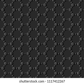 3D dark paper art Islamic geometry cross pattern seamless background, Vector stylish decoration pattern background for web banner greeting card design