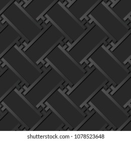 3D dark paper art Polygon Spiral Vortex Cross Tracery Frame, Vector stylish decoration pattern background for web banner greeting card design