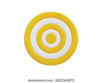 3d dart board icon for target with bullseye arrow icon