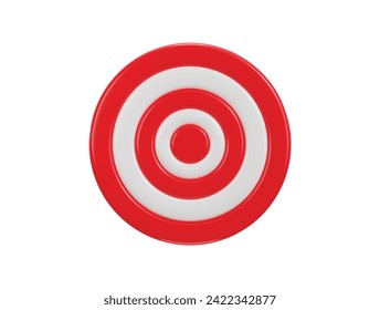 3d dart board icon for target with bullseye arrow icon