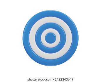3d dart board icon for target vector illustration