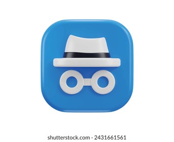 3d data protection on incognito mode icon 