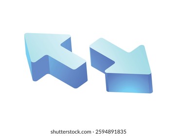 3d data transfer arrow icon transaction, vector illustration.