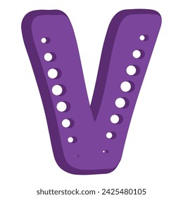Letra decorada del alfabeto 3D ilustración vectorial