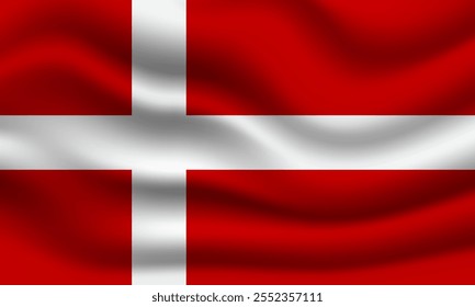 3d denmark Flag wavy banner background