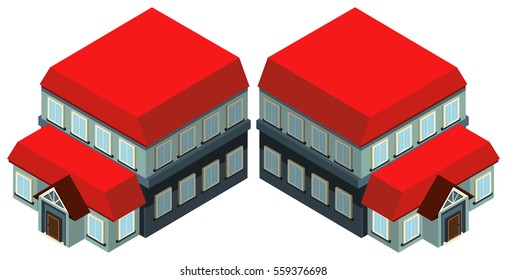 Diseño 3D para la ilustración de edificios grandes