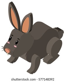 3D-Design für Schwarze Kaninchengrafik