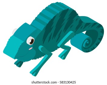 3D design for blue lizard illustration