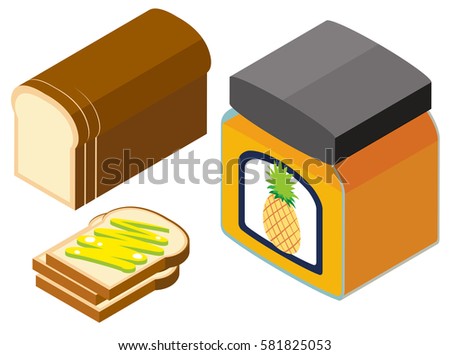 Similar – Image, Stock Photo loaf of bread and crunchy apples on a wooden bench