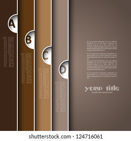 3d design with brown banners