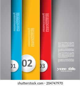 3d design with color banners