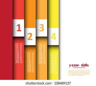 3d design with color banners / website template
