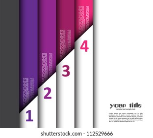 3d design with color banners / website template