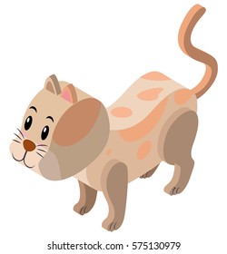 Diseño 3D para ilustración de gato lindo