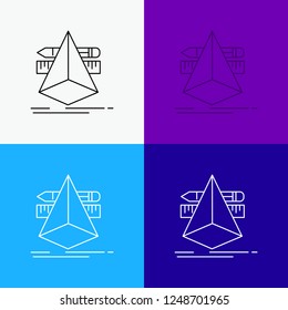 3d, design, designer, sketch, tools Icon Over Various Background. Line style design, designed for web and app. Eps 10 vector illustration
