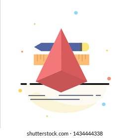 3d, design, designer, sketch, tools Flat Color Icon Vector