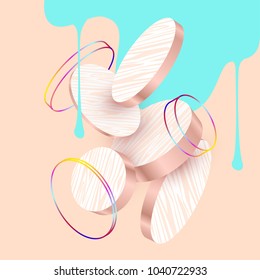 3d design elements, abstract background, vector illustration.