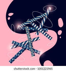 3d design elements, abstract background, vector illustration.