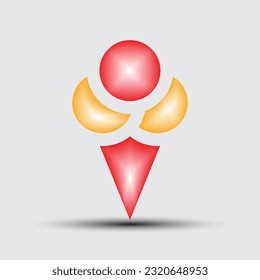 3d design icon heart symbol love. Vector illustration