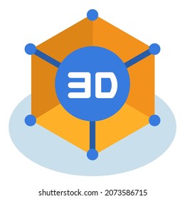 3D design icon for website, application, printing, document, poster design, etc.