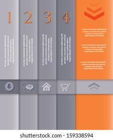 3d design infographic template. Numbered banners. Vector eps10.